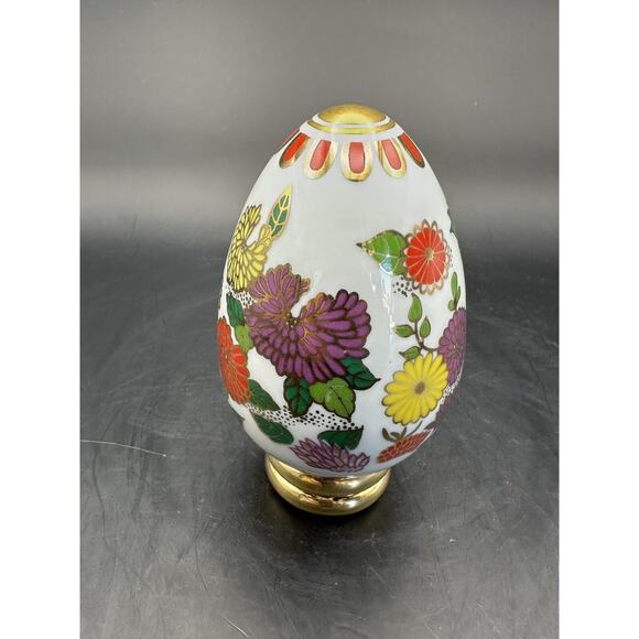 Vintage 1988 Franklin Mint Collectors Treasury of Eggs Satsuma Porcelain Stand - Picture 4 of 8